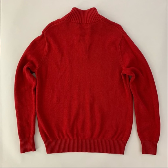 Nautica Quarter Zip Sweater Red men's size Small - Picture 4 of 9